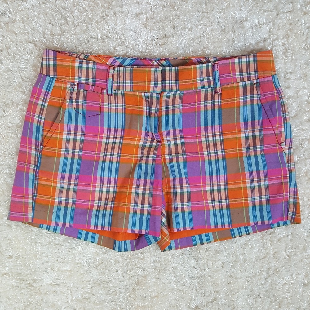 Tommy Hilfiger Preppy Plaid Cotton Shorts - Picture 6 of 7
